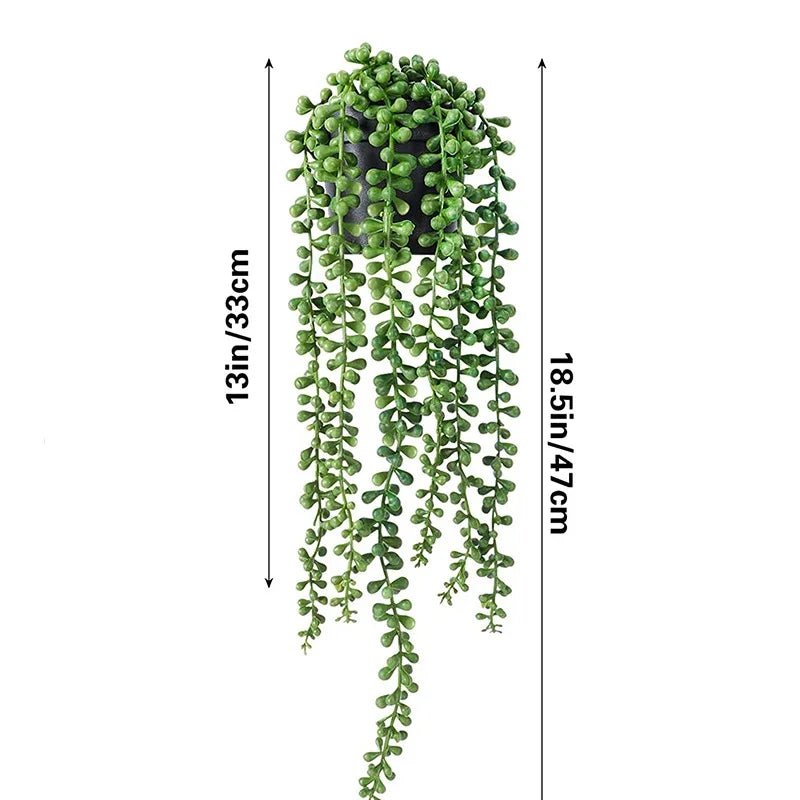 90cm Artificial Plant Vine Home Decoration Hanging Plastic Leaf Grass Garland Outdoor Wedding Party Decorations Fake Rattan I