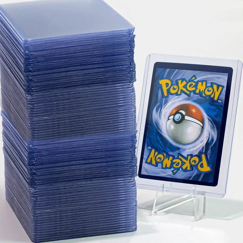 100/1pcs Card Sleeves Holder Game Cards 35PT PVC Hard Plastic Card Holder Toy Top Loaders for Protectors Trading Storage Gift