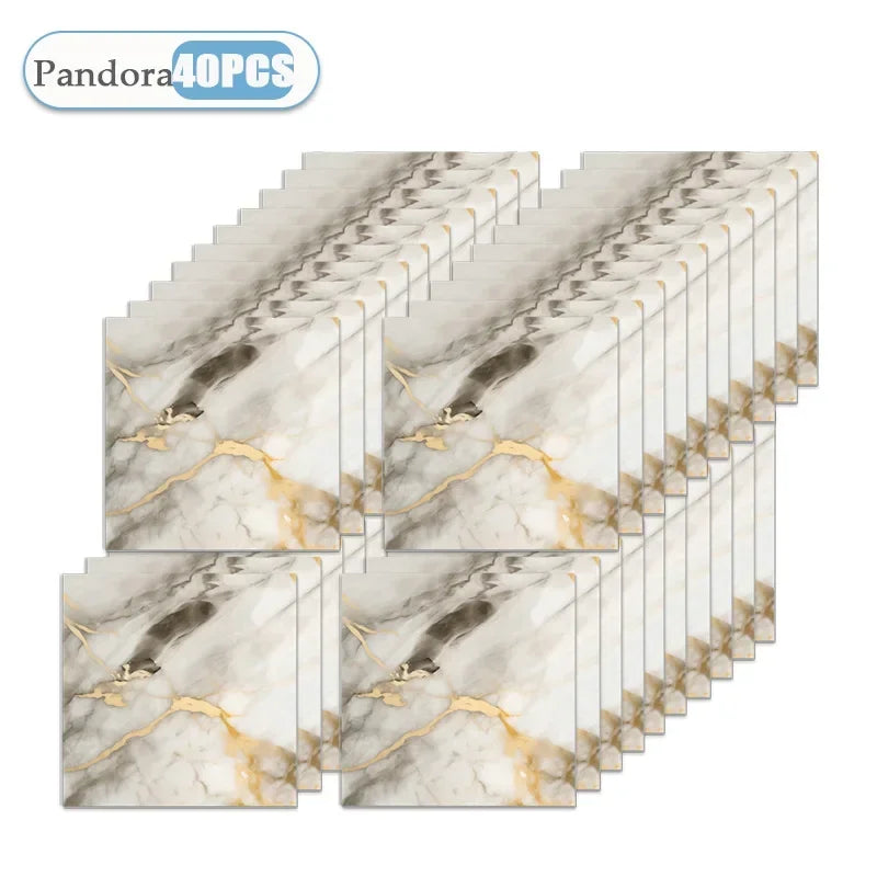 10/20/40PCS 30x30cm Self Adhesive Wallpaper Waterproof Tile Stickers FloorSticker for Kitchen Bathroom Ins Style Home Decor -