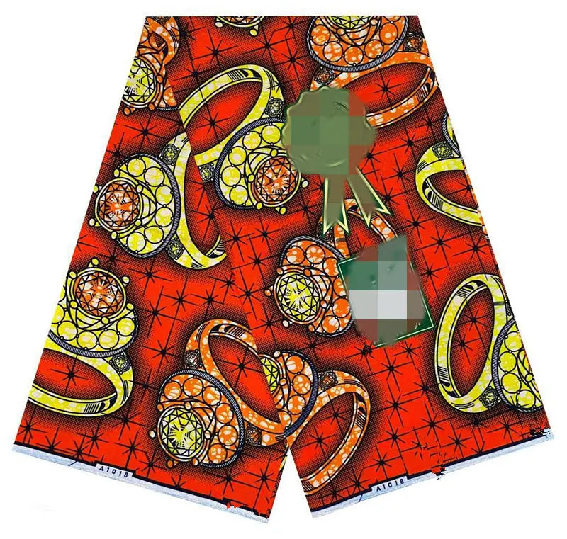 2024 6 Yards 100% Cotton Veritable Wax Pagne African Super Real Holland Wax VL Original Batik Lace Dress Dutch Loincloth - Be