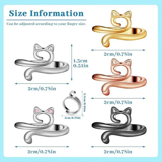 MIUSIE 2pcs Adjustable Knitting Crochet Loop Ring Knittied Yarn Guide Finger Faster Holder Thimble Thread Ring Sewing Tools