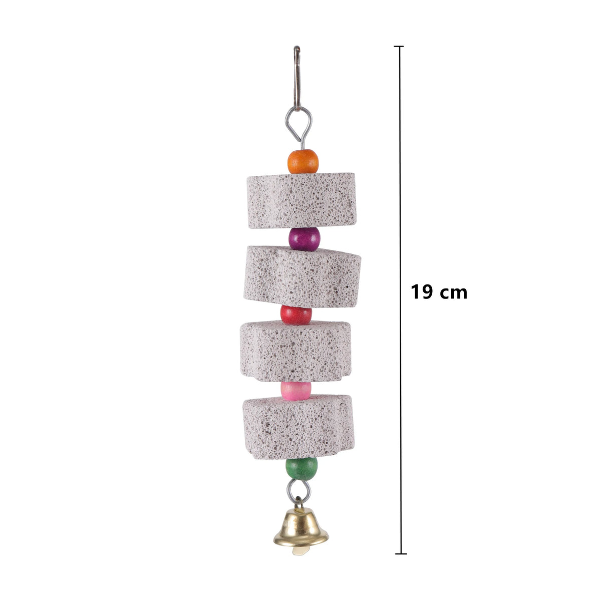 Stone Mineral for Ornament Parrot Pet Supplies Bird Cage Toy Grinding Stone Flower Shape Chew Bite Hang Style Parakeet Toy 1P