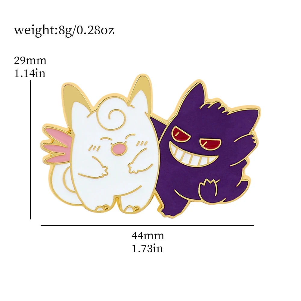 Gengar Cartoon Brooches Anime Enamel Lapel Pins for Backpack Accessories Fans Collection Brooches Jewelry Gift - Gengar 8