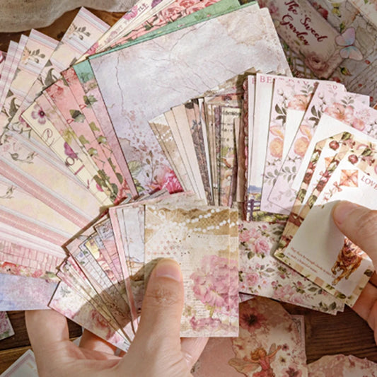 Mr Paper 400pcs Garden Post Office Collection Light Paper Material Pack DIY Handbook Collage Journal Notebook Scrapbook Envel