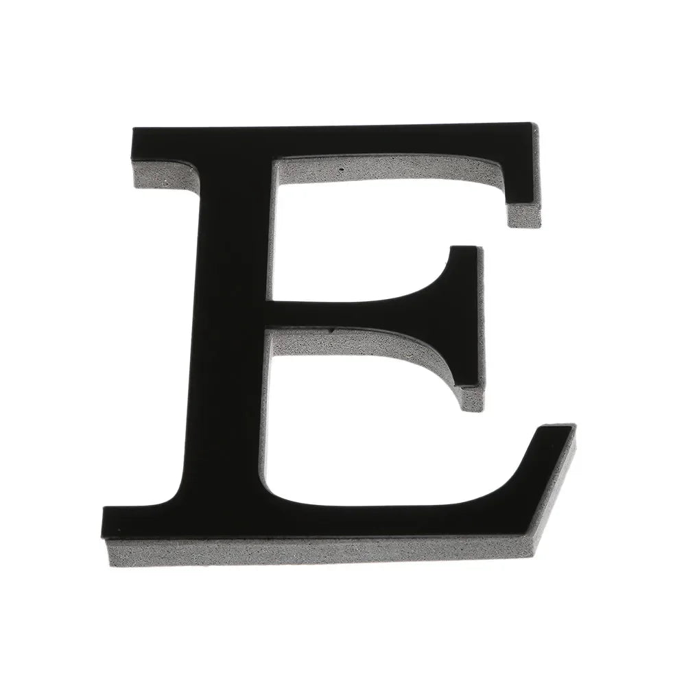 26 Letters DIY 3D Mirror Acrylic Wall Sticker Ornaments Black English Alphabet Decals Home Decor Wall Art Mural Party Decorat