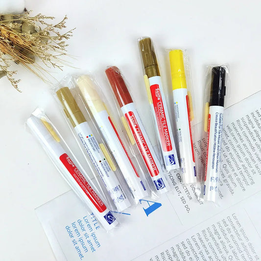 1/3 Pcs Waterproof White Marker Pen Wall Seam Repair Tiles Grout Markers Pens Floor Bathroom Decontamination Paint Brush Tool