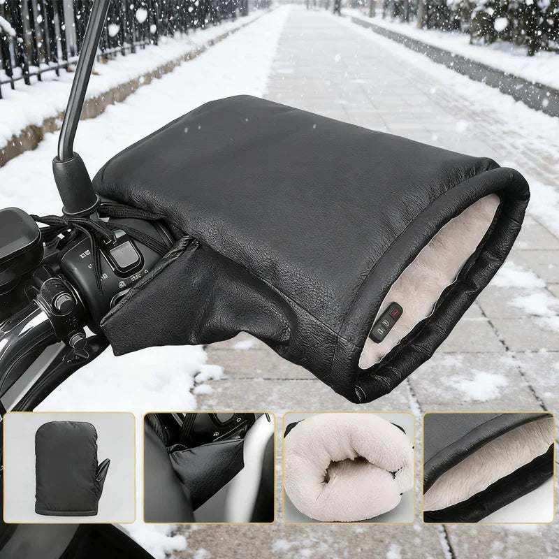 Motorcycle Handlebar Muffs Windproof Winter Mitts Warmer Gloves Waterproof Handmuffs Bicycle Handle Cover Hand Warm Motor Bik