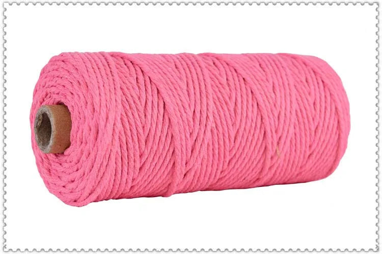 Handmade Boho Decor 4mm 100% Colorful Cotton Cord Rope Thread Twisted Macrame String DIY Home Wedding Decoration Supply 110ya