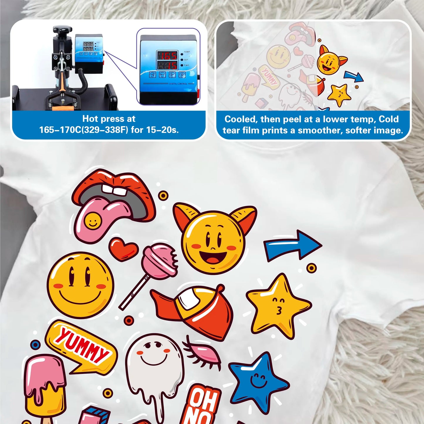 100Sheets A3 75u PET Transfer Film Direct Transfer Film Printing For DTF Ink Printing PET Film Printing And Transfer DTF Film