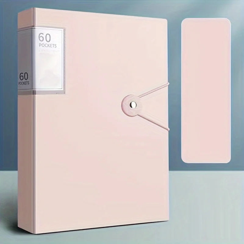 Back-to-School 60-Pocket A4 Folder Durable PP Material Ideal for Organizing Papers Home School Office Storage Waterproof Book