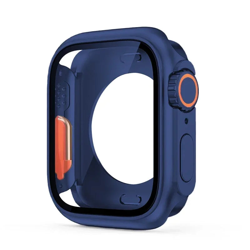 Tempered Glass+Cover For Apple Watch case 46mm 42mm 45mm 44mm 41mm 40mm Screen bumper Protector for iwatch serie 10 9 8 7 6 S