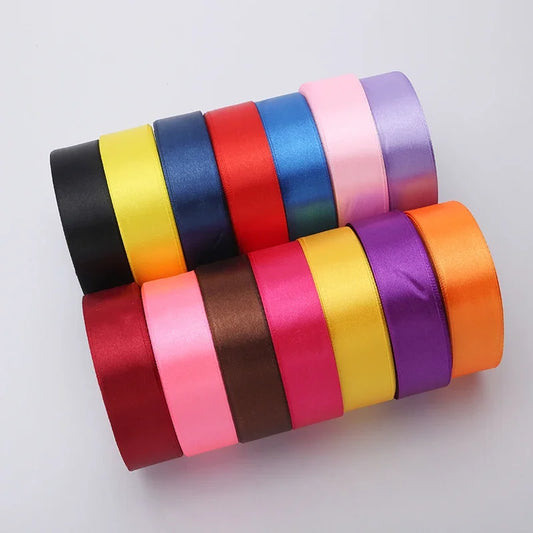 6/10/15/20/25/40/50mm Satin Ribbons DIY Artificial Crafts Wedding Party Supplies Handicraft Sewing Accessories Material 22met