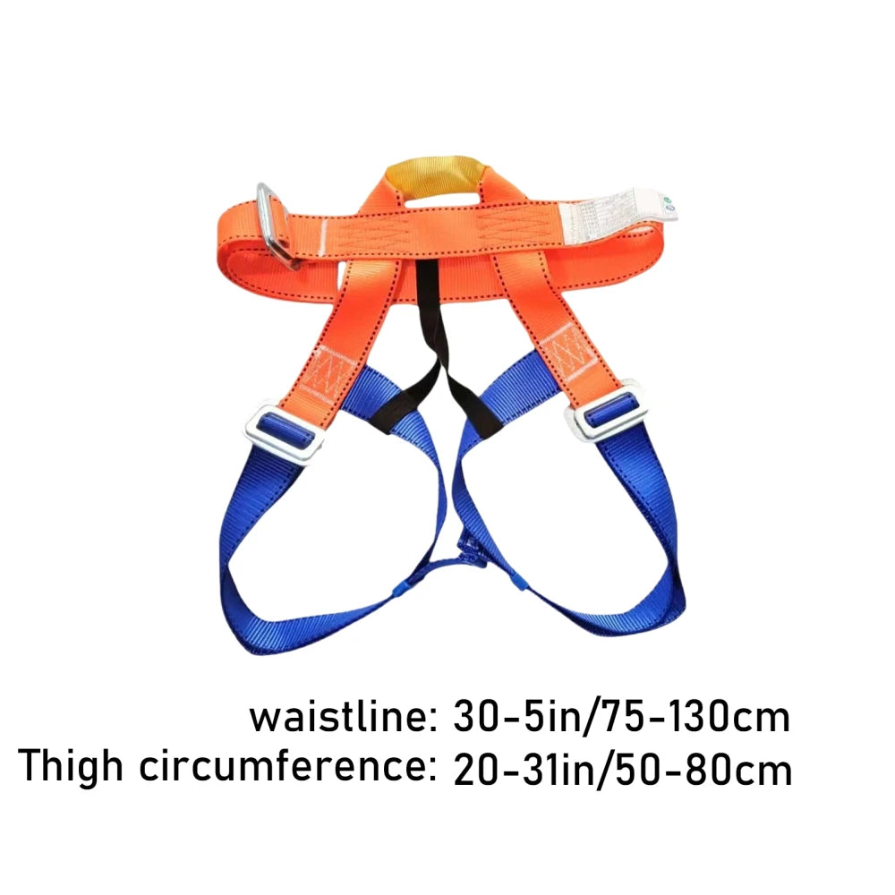 Rock Climbing Harness Lightweight & Ventilated for Sport Climbing Rappelling, UIAA/CE Certified, Adjustable Leg Loops - Orang