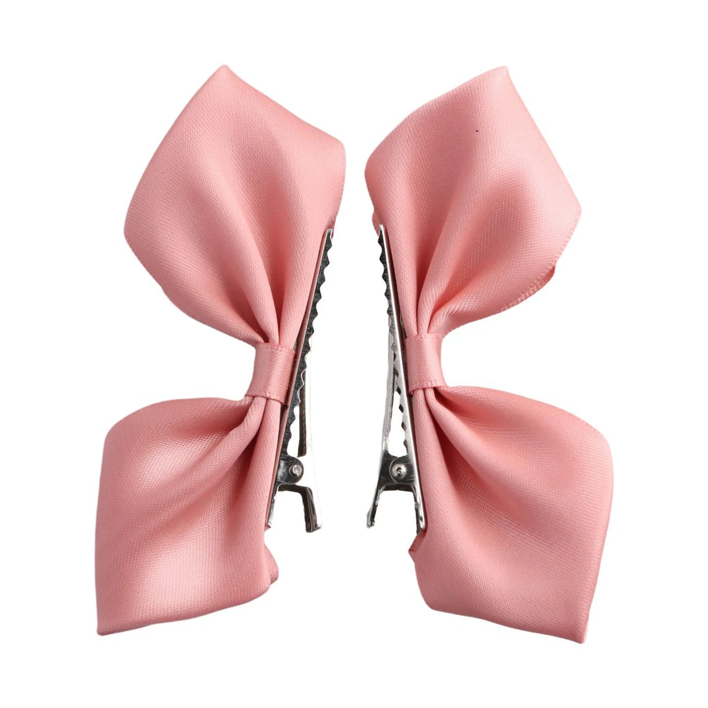 2pcs Sweet Bows Hair Clips Women White Ribbons Ponytails Clip Girls Cute Headwear Fashionable Korean Style Hairgrips Hairpins