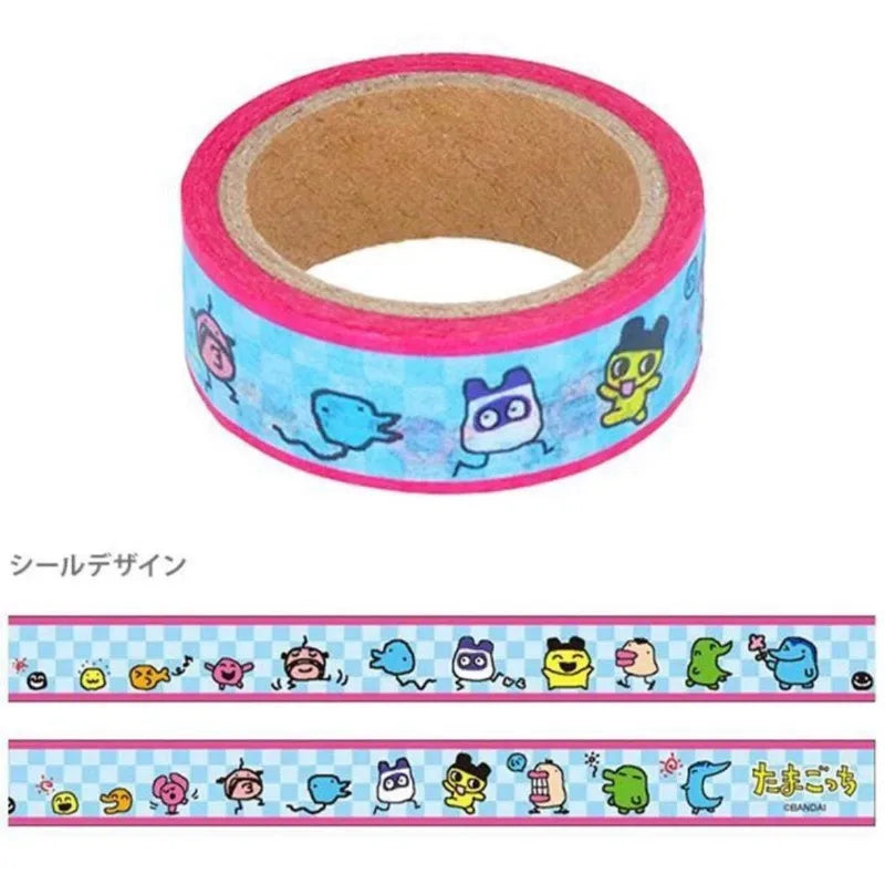 Cute Cartoon Tamagotchi Washi Tape, DIY Journal Decorative Tape, Lovely Anime Ins Style High-Value Sticker Tape - B