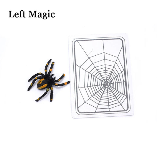 Spider And Net Magic Trick The Web Cards Toys Magician Gimmick Illusion Closed-Up Magia Props Halloween Gift East To Do