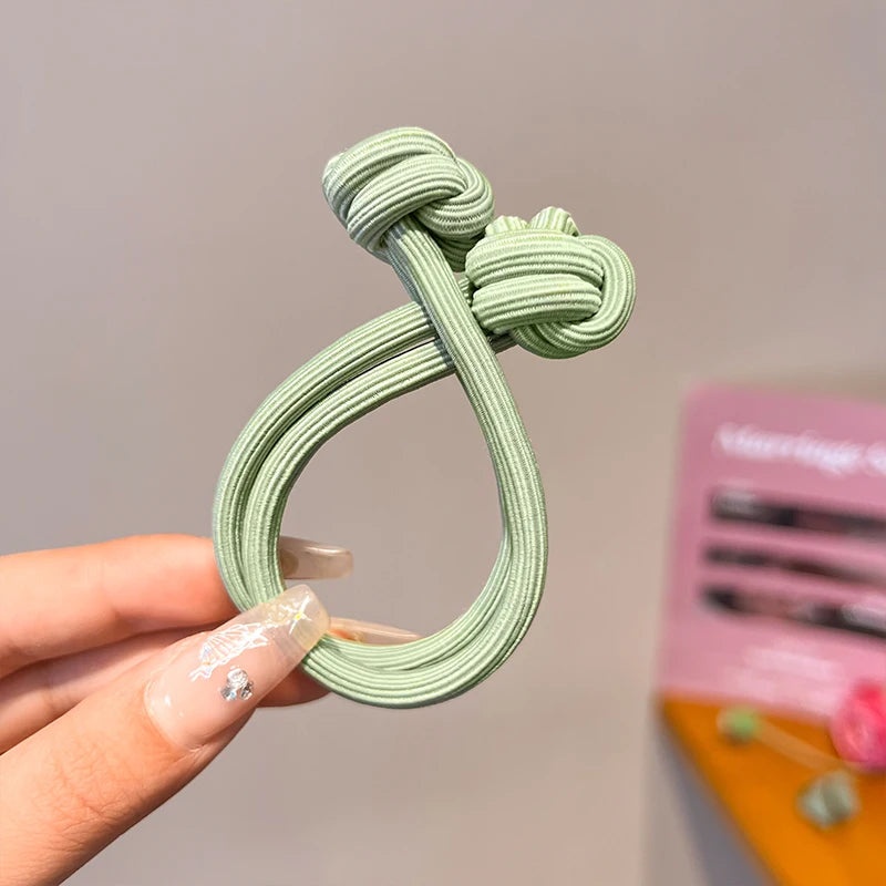 Simplicity Stretch Rubber Hair Ties for Women High Elasticity Fashion Girl Head Rope Scrunchie Hair Accessories - 06