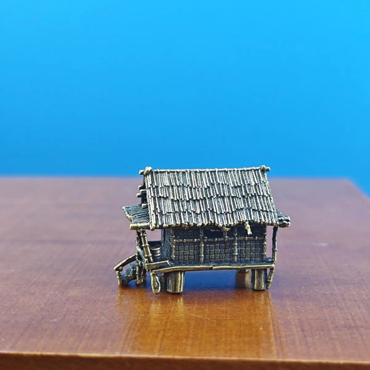 Chinese Ancient Architectural Model, Micro-landscape, Artificial Rockery, Strange Stones, Fish Tank Ornaments, Thatched Cotta