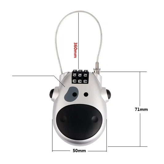 Bicycle Steel Cable Code Lock Suitcase Car Sled Telescopic Wire Rope Lock Bicycle Helmet High-precision Code Wheel Password L