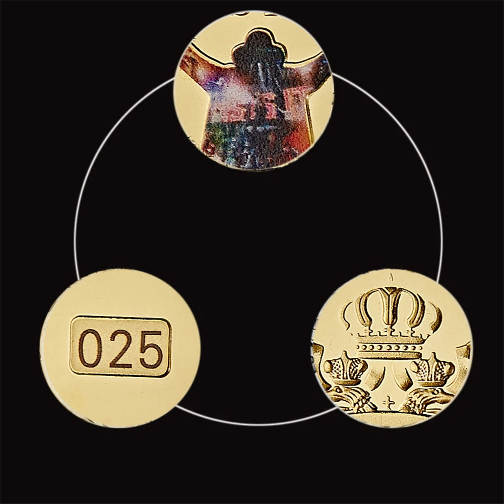 Michael Jackson The King of Pop Gold-plated Commemorative Coin Anniversary Gift Pop Collectible Coins