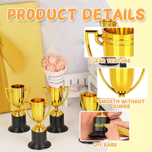 20pcs Elegant Trophy Awards - Durable Decorative Trophies for Corporate, School, Celebration Trophies, Sleek Tower Trophy - g