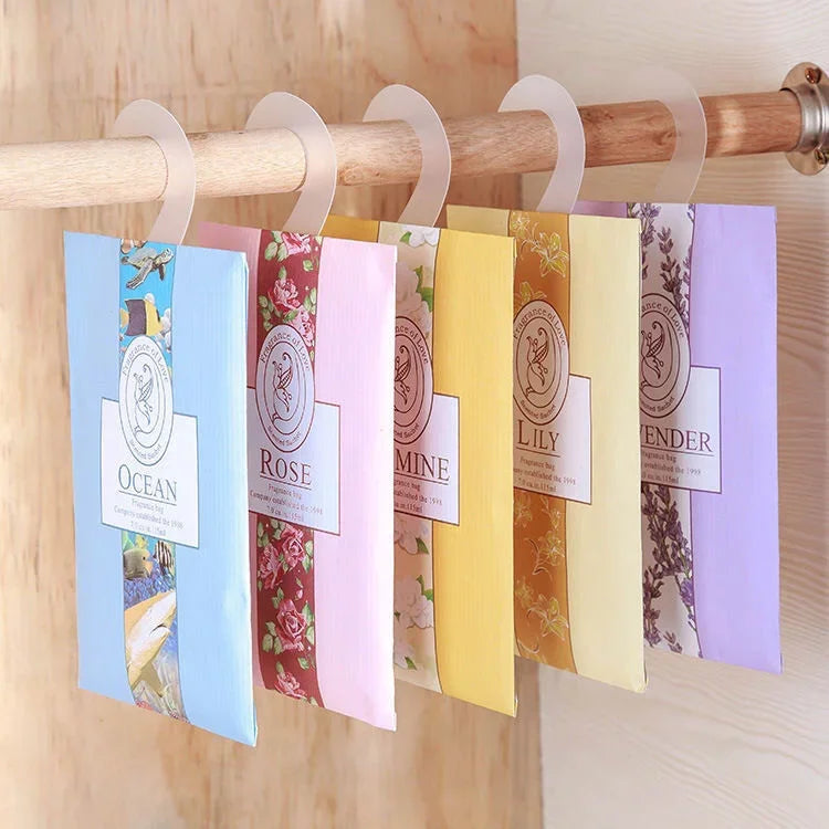 5/6pcs Smell Incense Hanging Decor Wardrobe Sachet Closet Car Hanging Fragrance Sachet Aromatherapy Perfume Air Freshener - 5