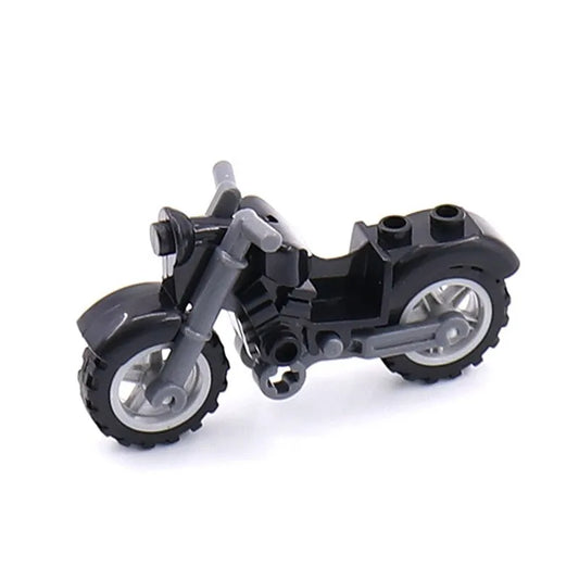 Military Weapon Motorcycle Colorful Toys For Children Accessories WW2 Motor Transportation Facility Militaries Compatible Blo