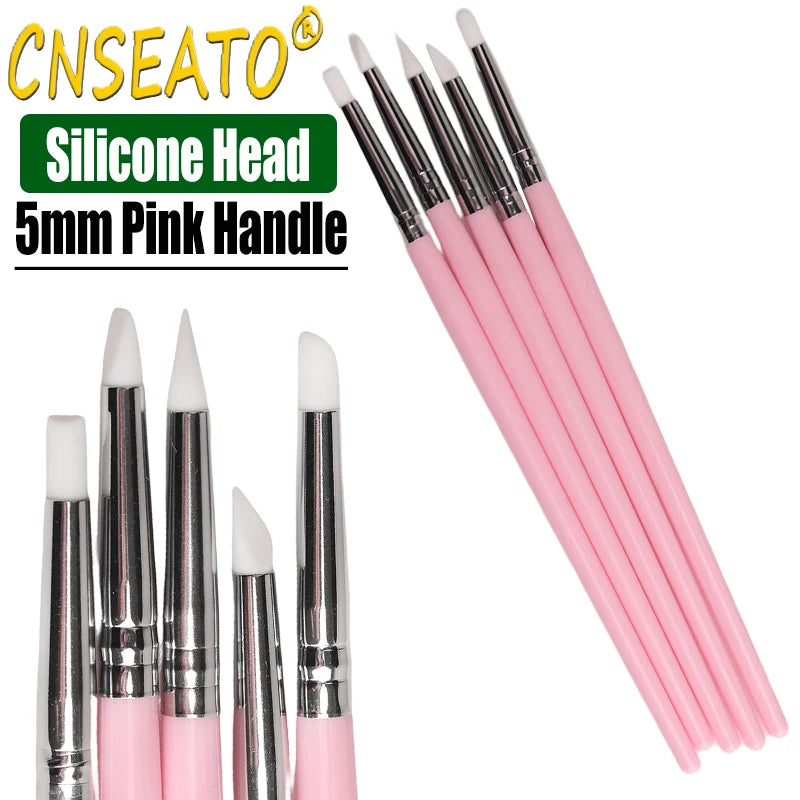 5 Pcs Dental Resin Brush Pens Resin Shaping Brushes For Composite Cement Adhesive Porcelain Teeth Dentist Tools Dentistry Lab