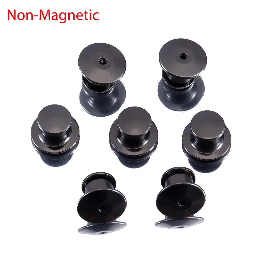 10Pcs Magnetic Clasp Brooch Locking Pin Backs Metal Pin Back Locking Pin Keepers Locking Clasp DIY Brooch Badge Jewelry Makin