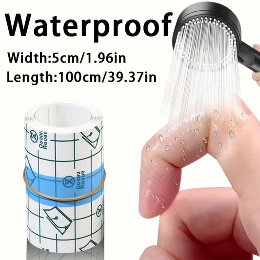 1 Roll Transparent Self-Adhesive Tape, PU Material Bandage, Portable Finger Protector, Anti-Friction Sticker for Bathing