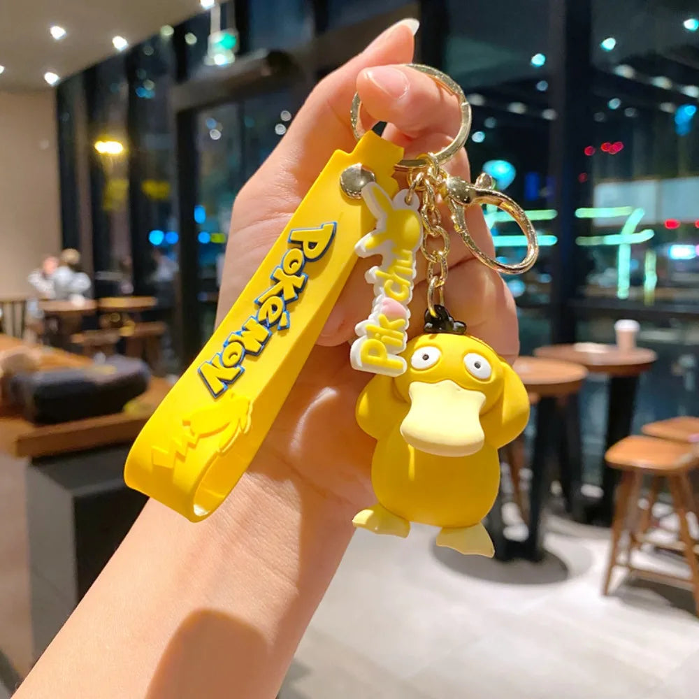 Cute Pokémon Keychains - Pikachu, Bulbasaur, Ducklett, Jigglypuff, & Squirtle keychains. Stylish accessories for keys, bags -
