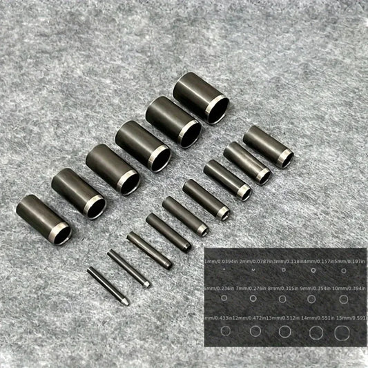 15 Sizes Round Hole Punch(1-15mm), Hollow Punch Cutter Tool Set with Storage Case, Leather Hole Punch, Leather Craft Die Cutt