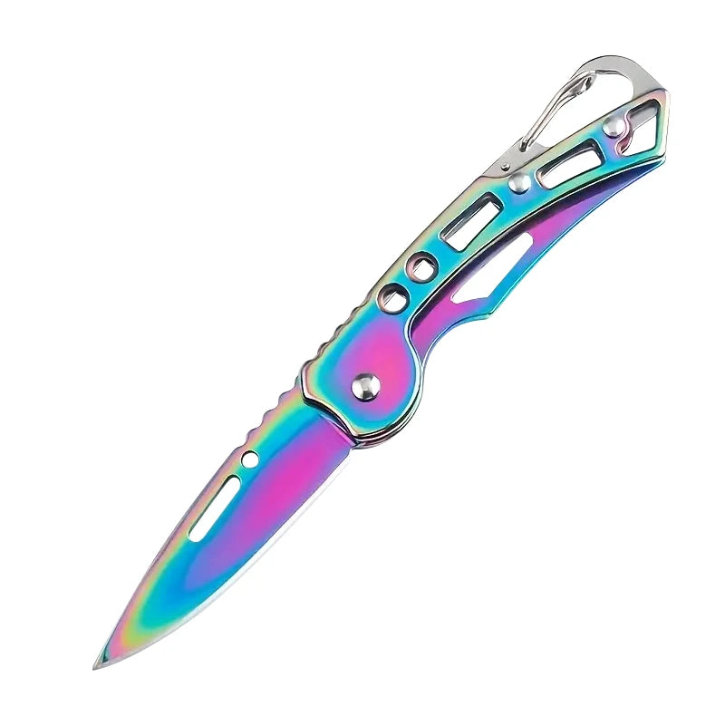 Folding Fruit Knife Stainless Steel Meat Cleaver Kitchen Knife with Non-slip Handle for Kitchen Accessories Pocket Knife - Kn