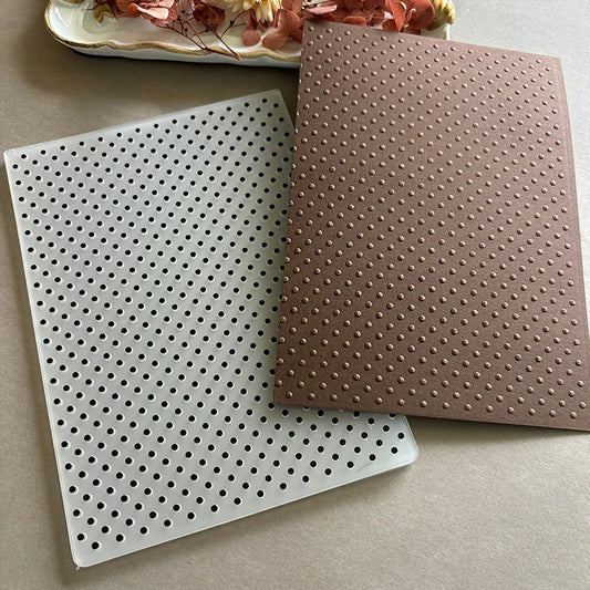 Dot array decorative floral background template, embossed craft paper folder, DIY scrapbook, texture card making, photo album