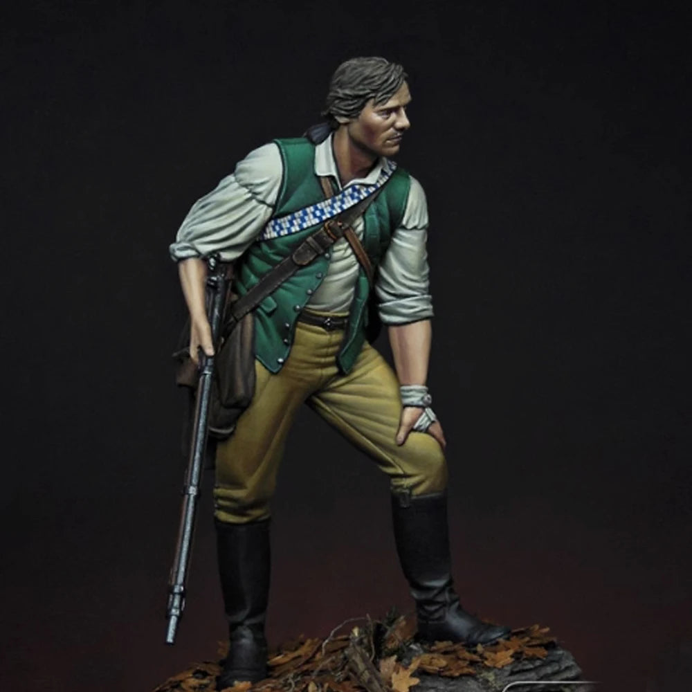 1/24 The Minuteman, Lexington, 1775, 75mm, Resin Model figure, Unassembled and unpainted kit