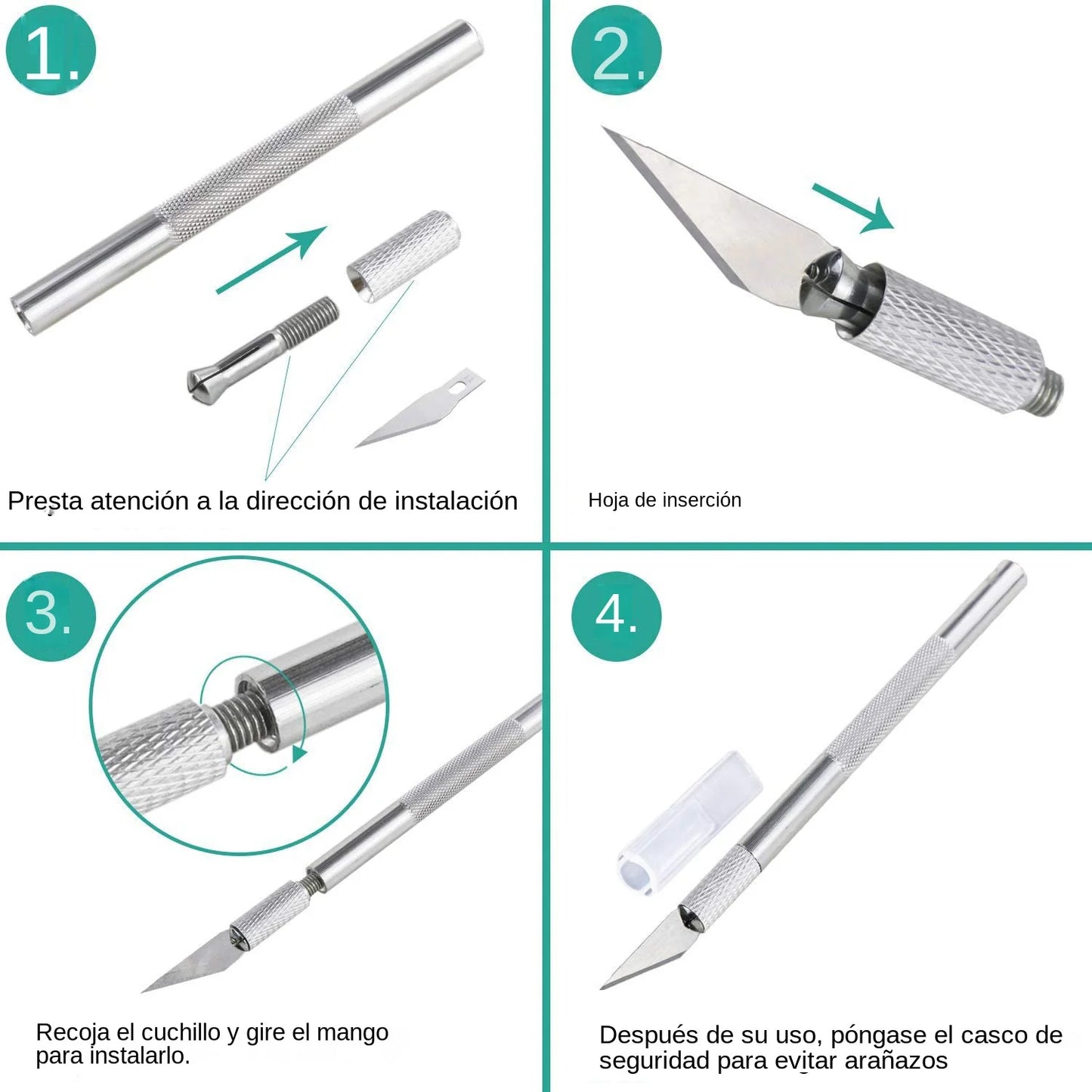 Engraving Craft Knife Metal Non-Slip Scalpel Carving Knife Craft Hobby Scalpel For Art Stationery Supplies Phone Repair Tools