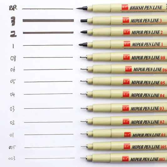 Manga Markers Needle Pen Art Hand-painted Hook Line Pen Sketch Pens Stationery Set Art Supplies School Supplies Art Sakura Pe