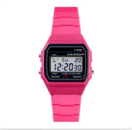 Luxury Men's Analog Digital Military Sport Watch LED Waterproof Wristwatch for Kids And Women with Bracelet Alarm - Rose