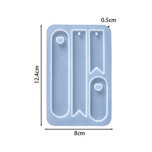 Oval Bookmark Silicone Mold Heart Bookmark Epoxy Resin Casting Molds for DIY Epoxy Resin Crafts Making Tools Book Decoration