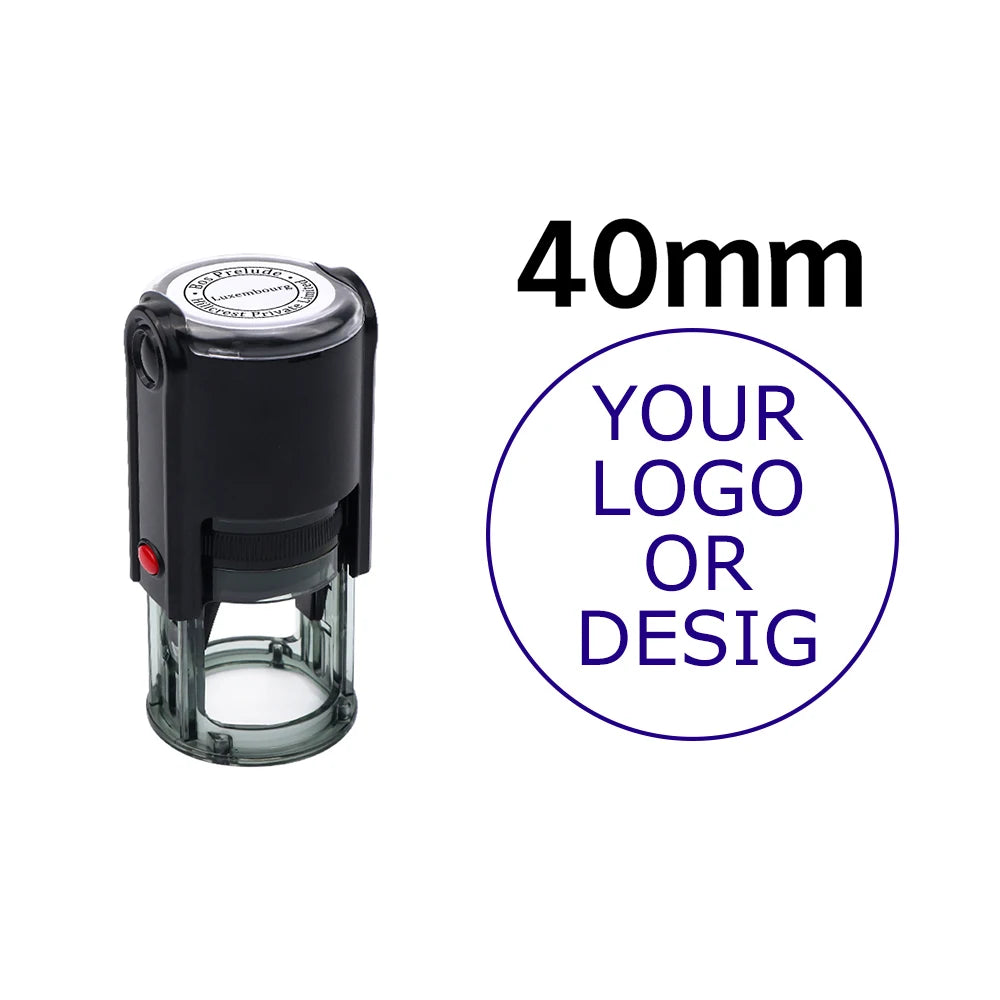Custom Self-Inking Stamp 25/30/40/50mm Round Logo Design P Personalized Press-type Inking Stamp for Wedding Invitation Envelo