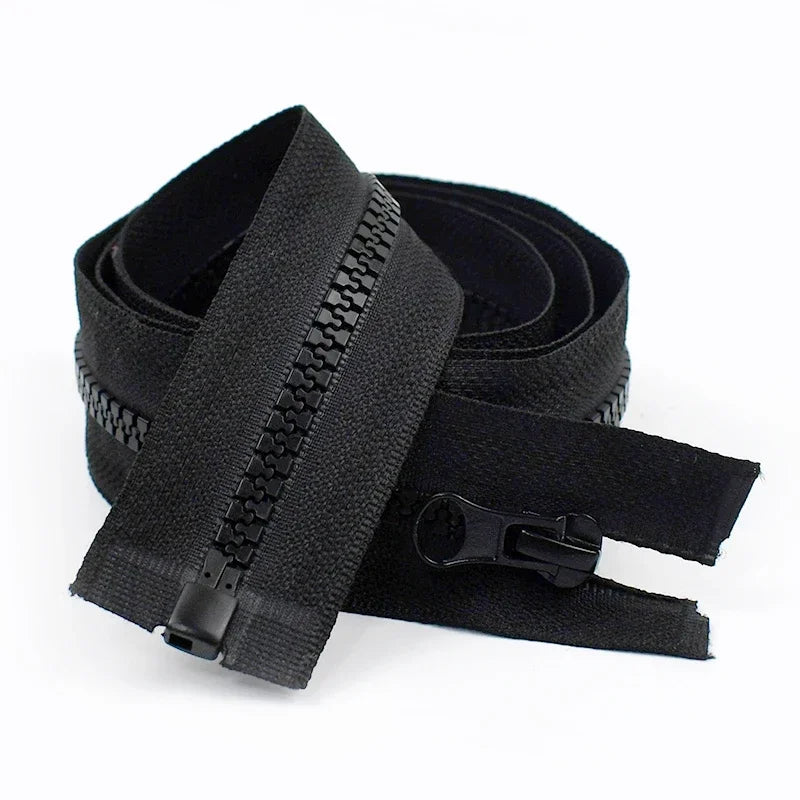 60-300cm 5# 8# Resin Zipper for Sewing Long Open-End Zippers with Single/Double Sliders Tent Coat Clothes Zip Repair Accessor