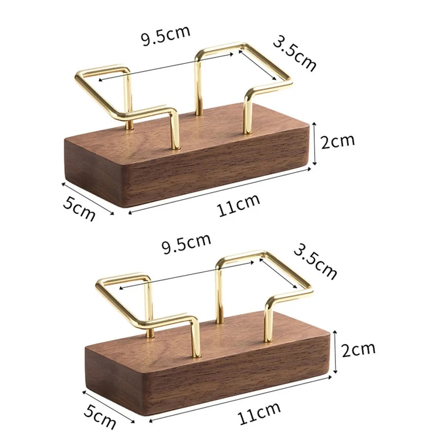 Business Card Holder Organizer Office Desk Display Stand Memo Counter Accessories Tabletop Shelf Home Wooden Card Holder Stor