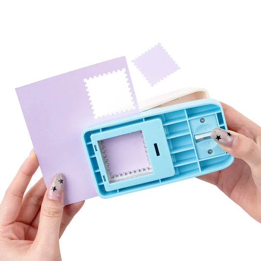 Rectangular Postage Stamp Punches Lever Action Puncher for Paper Crafting Scrapbooking DIY Projects Arts Crafts Supplies Scra