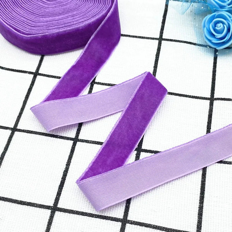 6-38mm Velvet Ribbon Wedding Party Decoration Handmade Gift Wrapping Hair Bowknot DIY Christmas