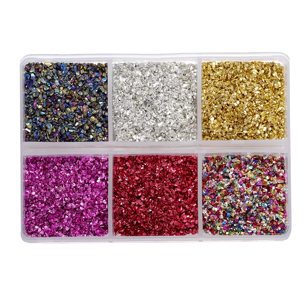 30g/Box Crushed Glass Stones Resin Filling Irregular Broken Stone for DIY Epoxy Resin Mold Crafts Nail Art Decoration Materia