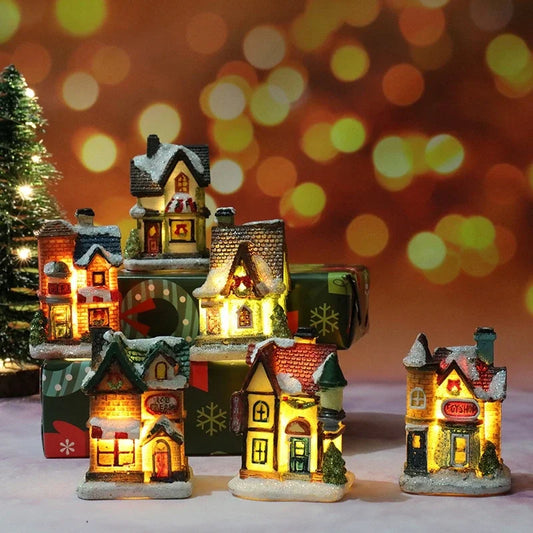 Christmas House Light Ornaments Xmas Gift New Year Navidad For Home Party wedding Decorations Bedroom With Battery Night Ligh