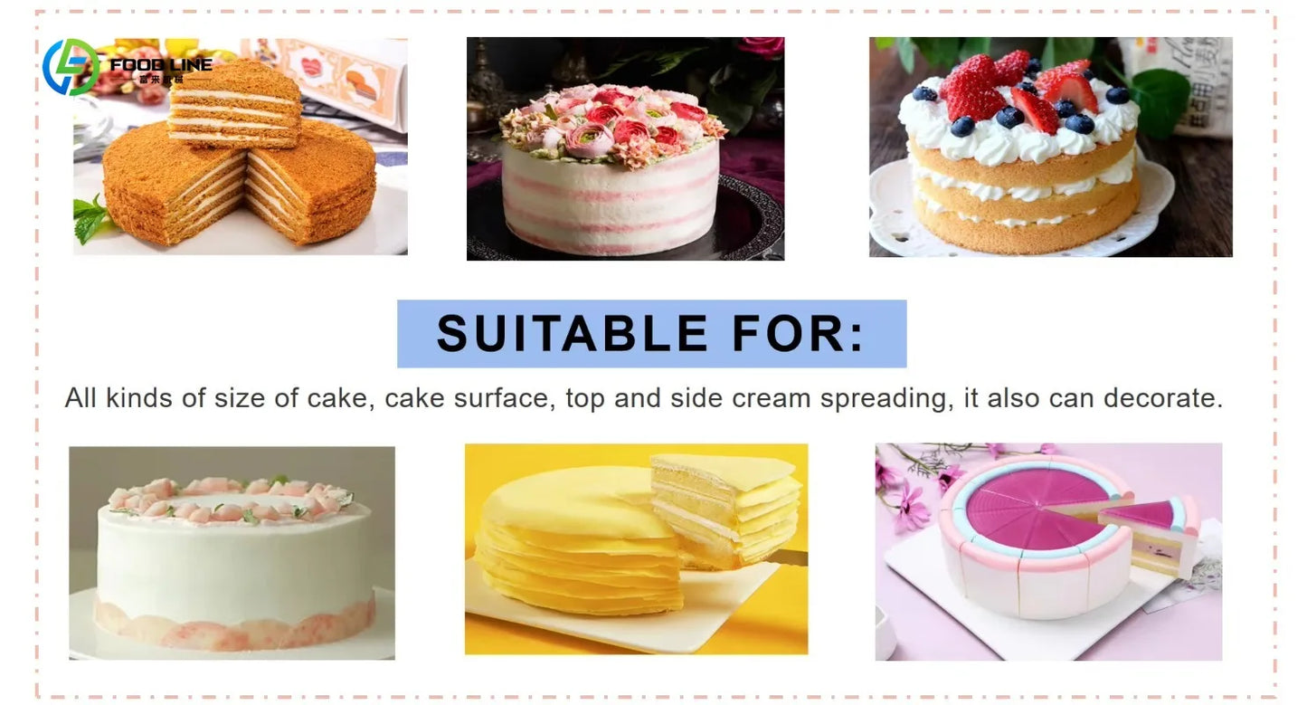 Customized Automatic Cake Icing & Filling Machine - High Efficiency Even Coating for Layer for Commercial Bakery Decorating U