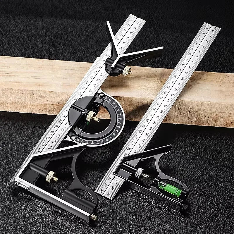 Adjustable Sliding Combination Square Ruler for Precise Projects
