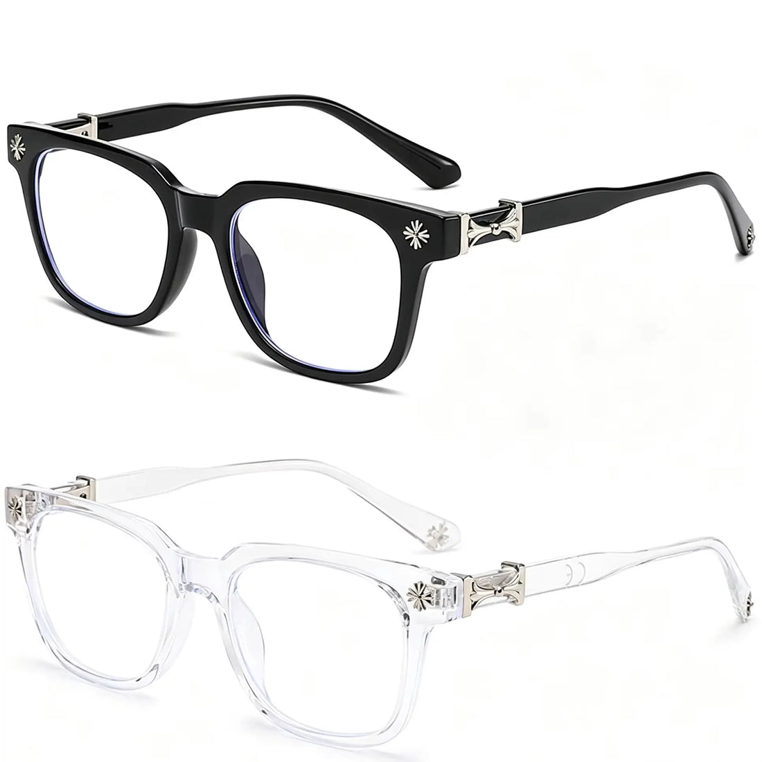Classic 3Pcs Square Anti Blue Light Glasses for Comfort