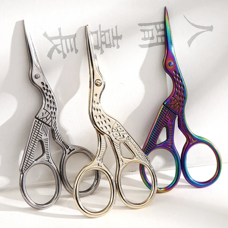 Mr.paper Antique Stork Sewing Art Scissors for Crafting